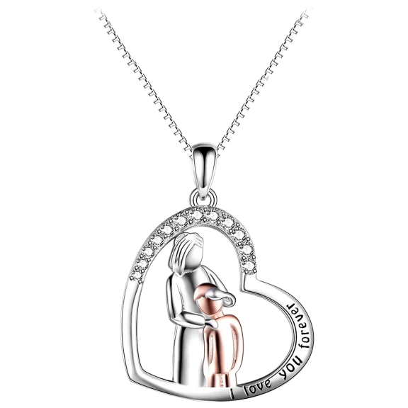 Golden NYC Jewelry Swarovski Pav'e Mother's Love Necklace