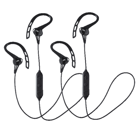 2-Pack: JVC Sweat Resistant Wireless Sport-Clip Headphones
