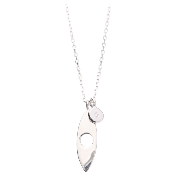 Olivia Soho Sterling Silver Gold Plated Cutout Eye Necklace