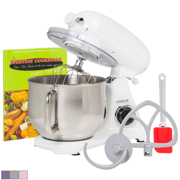 Cooklee 8.5-Quart Kitchen Stand Mixer with 800 Watts of Power