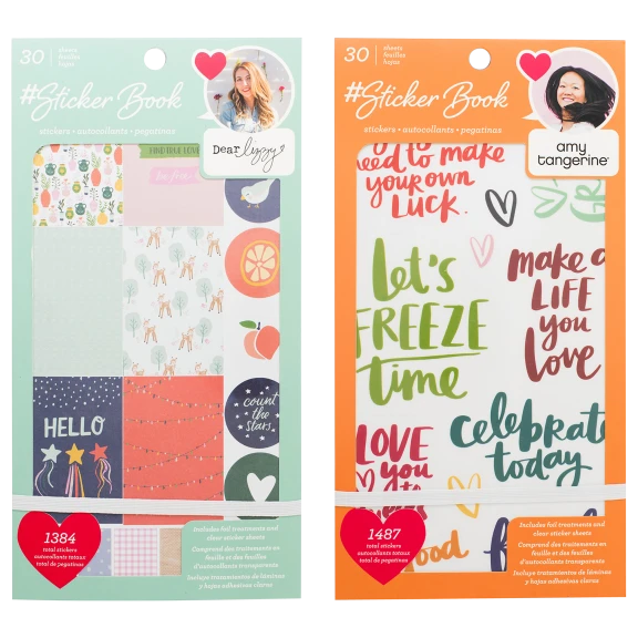 2-Pack: Dear Lizzy and Amy Tangerine Premium 60 Page Sticker Books