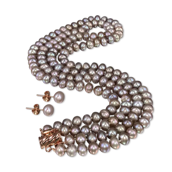 TARA ISLAND COLLECTION Double Strand Necklace & Earring Set