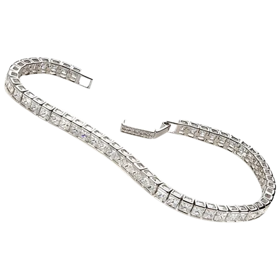 Edgewater Sterling Silver Cubic Zirconia Tennis Bracelet