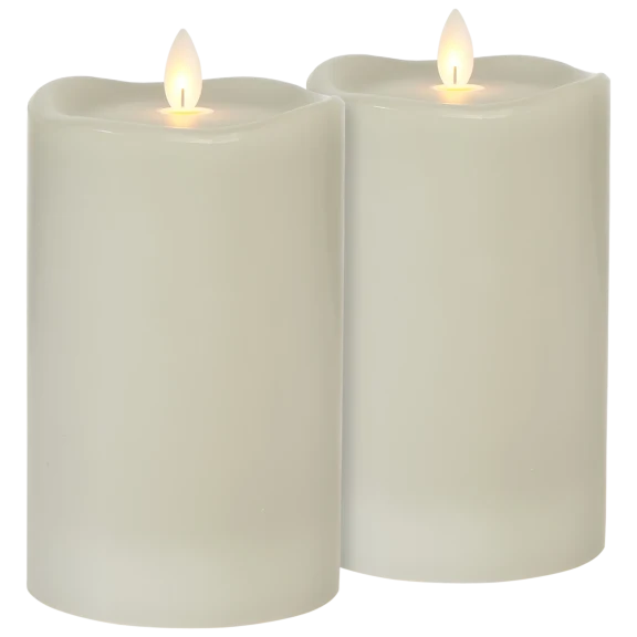 2-Pack: Sterno Home Flameless Candle Smooth Texture in Gray (3.75" x 6")