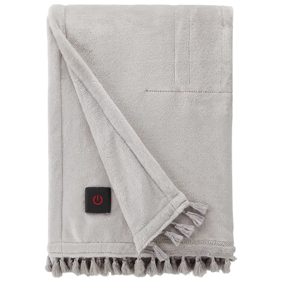 Brookstone Heated Throw with Tassels