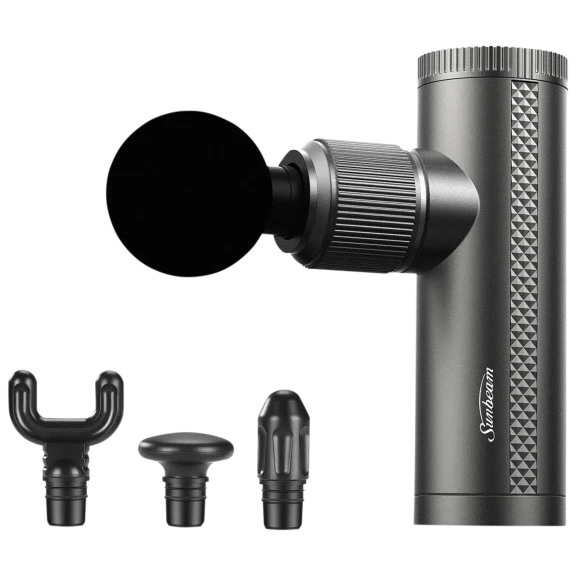 Sunbeam Mini Percussive Massage Tool With 4 Attachments