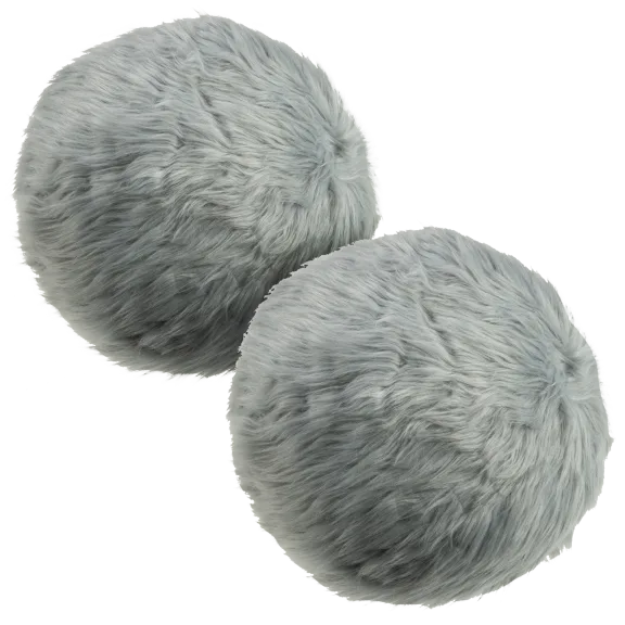 2-Pack: HoMedics Sqush Faux Fur Massage Pillows
