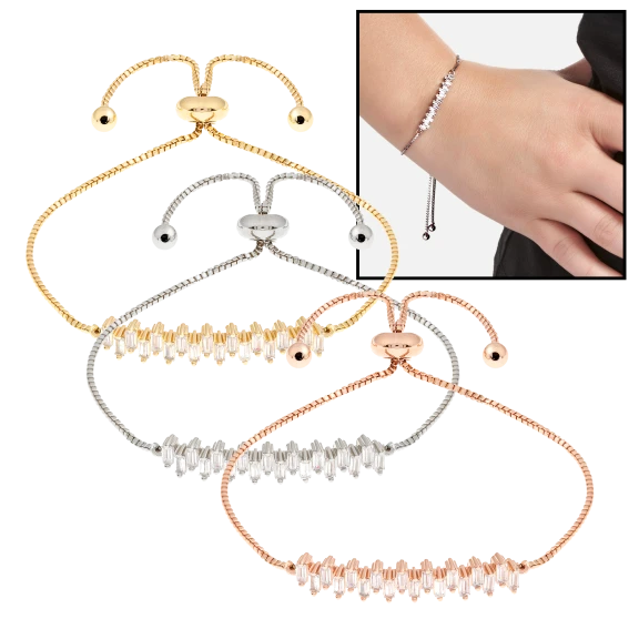 Sole du Soleil Jewelry Petunia 18K Gold Plated Baguette Bolo Bracelet