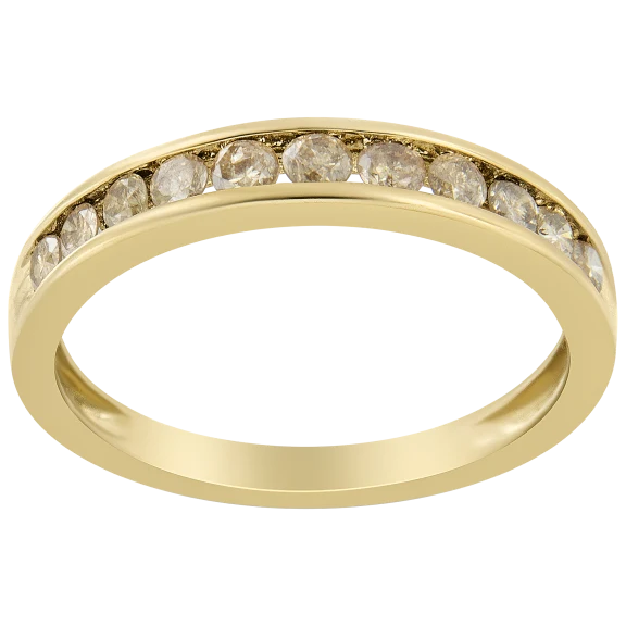 Haus of Brilliance 1/2 Carat TW Diamond Yellow Gold Anniversary Band Ring