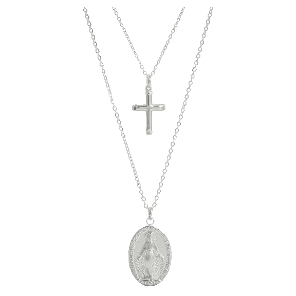 Savvy Cie Miraculous Virgin Mary Layer Necklace