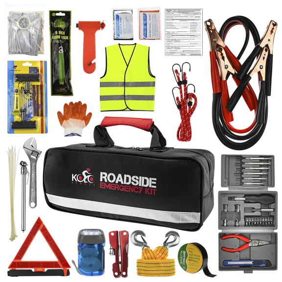 Kolo Sports 156-Piece Roadside Emergency Car Kit