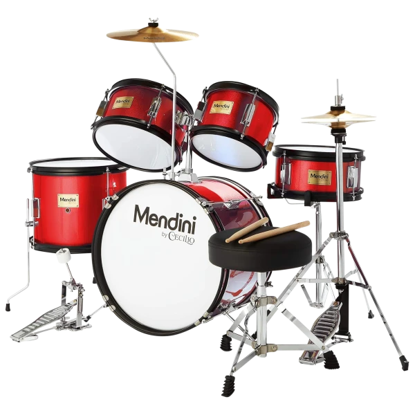 Mendini by Cecilio 5-Piece Junior Drums and Percussion Set