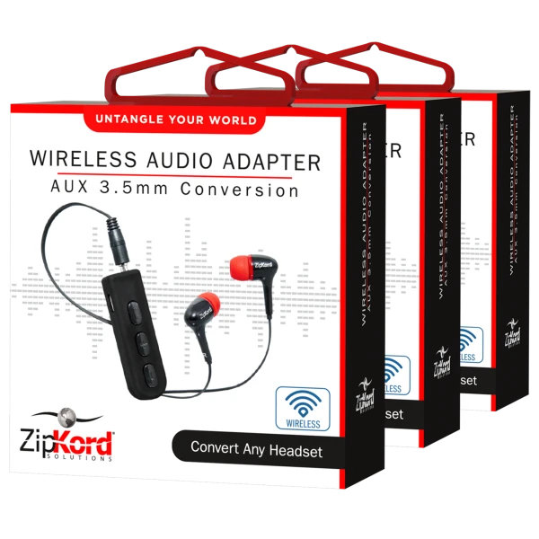 3-Pack: 3.5mm Bluetooth Adapter
