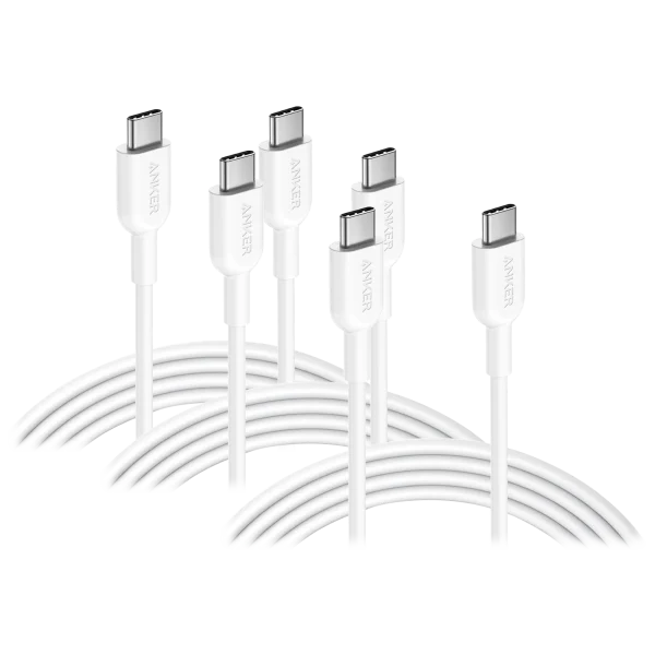 3-Pack: Anker Powerline II 6 FT USB-C to USB-C Cable