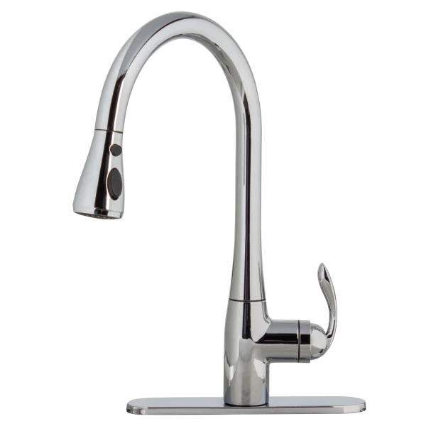 AquaPlumb Chrome Pulldown Boost Spray Kitchen Faucet
