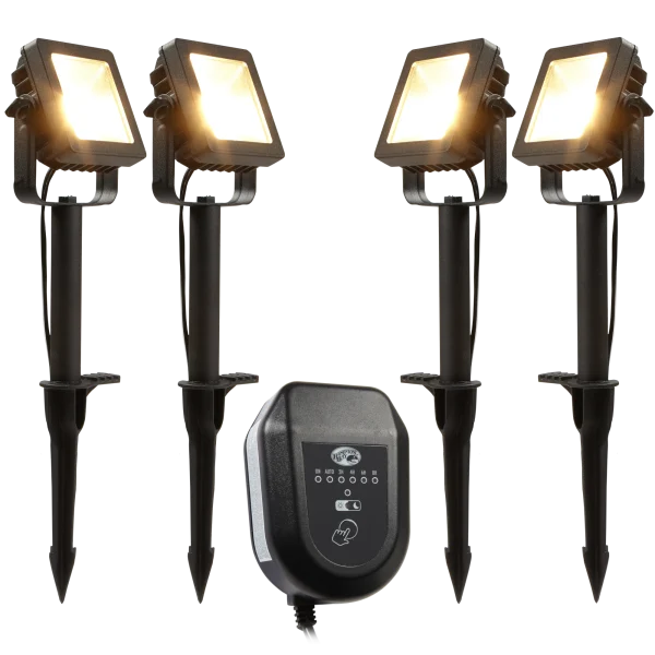 4-Pack: Paradise Low Voltage Outdoor Integrated LED Landscape Floodlights