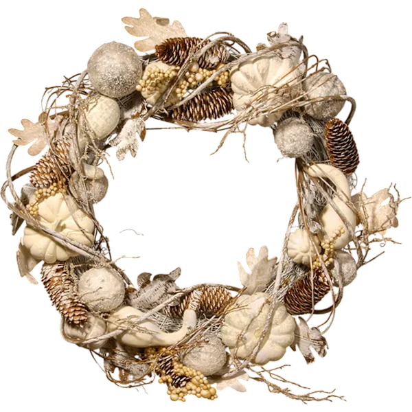 National Tree Company 20" Harvest Wreath with Pumpkin & Ornaments