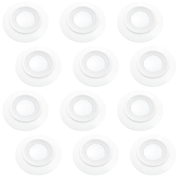 12-Pack: Energetic Lighting 6" Dimmable LED Disk Lights