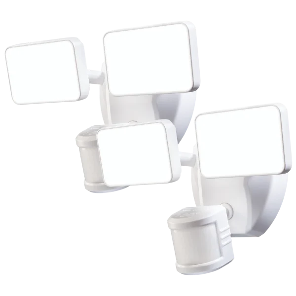 2-Pack SECUR360 2000-Lumen LED Outdoor Smart Security Flood Light
