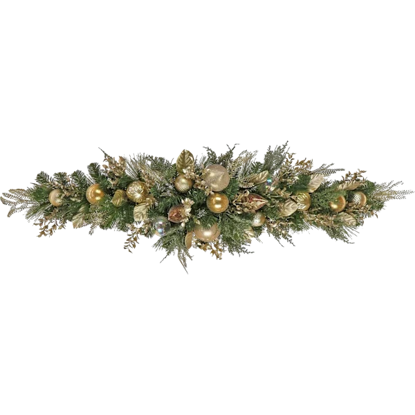 National Tree Company 60" Champagne Wishes Mantel Swag