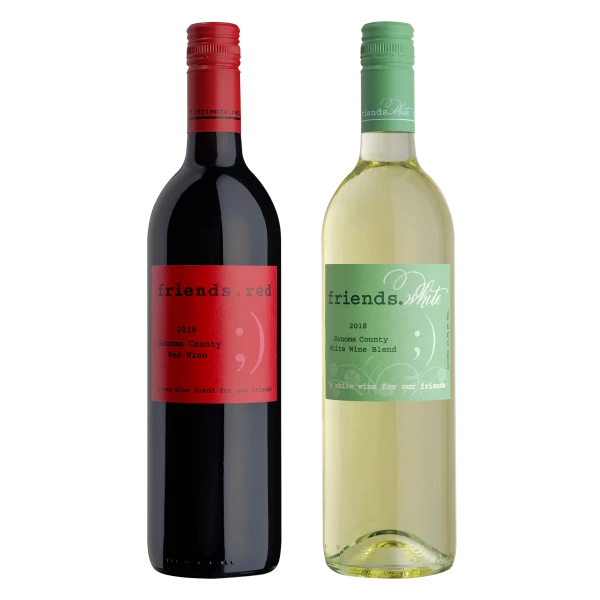 12-Bottles (1 Case) of Pedroncelli Friends White or Red Wine