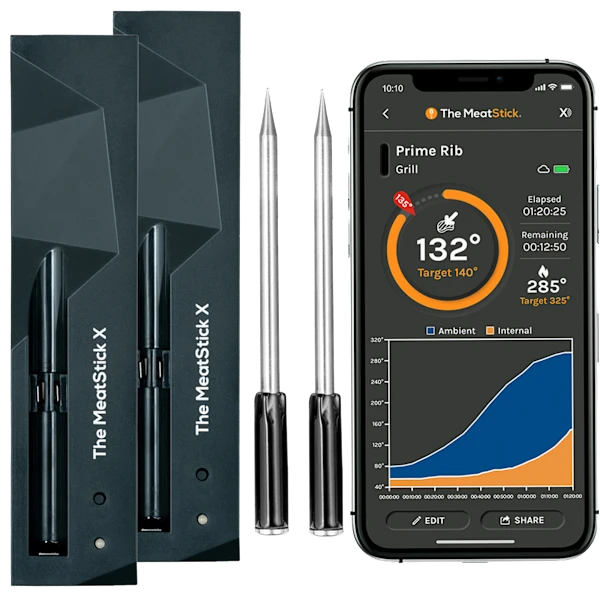 2-Pack: Meatstick X Dual-Sensor Wireless Meat Thermometers