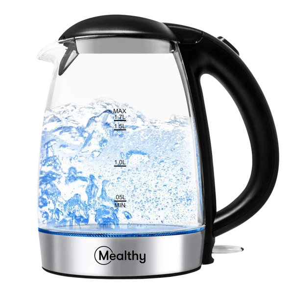 Mealthy 1.7L Electric Glass & Stainless Steel Kettle