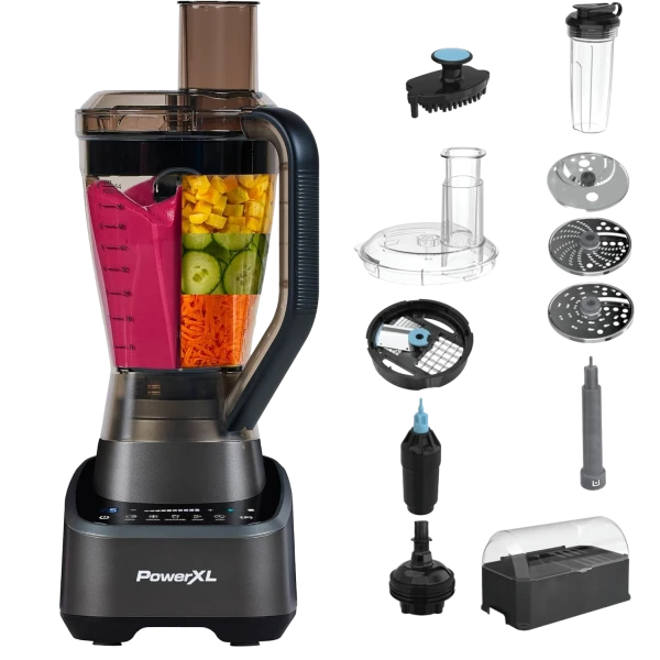 PowerXL SensiMax 1500W Blender & Food Processor with Travel Cup