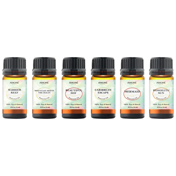Amore Paris 100% Pure Therapeutic-Grade Aromatherapy Essential Oil Set (6-Piece)