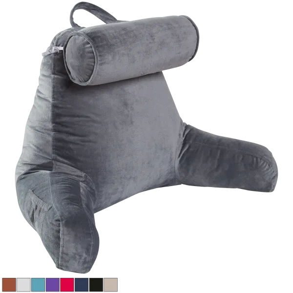Cheer Collection XL Memory Foam Filled Pillow w/Bolster & Headrest