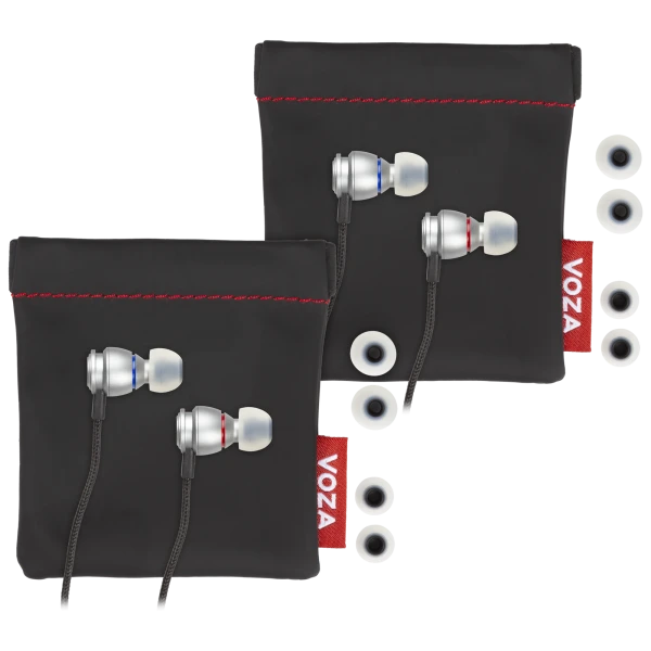 2-Pack: Voza V100S Hi-Res Bass Series Lossless Audio Wired Earbuds