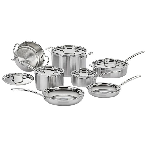 12-Piece Cuisinart Multiclad Pro Tri-Ply Pro Stainless Steel Cookware Set