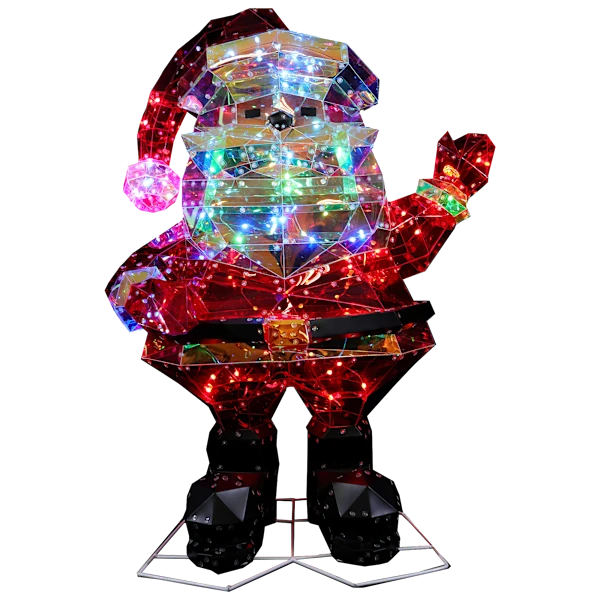 Enesco Prismatic Light-Up Santa Claus Decoration