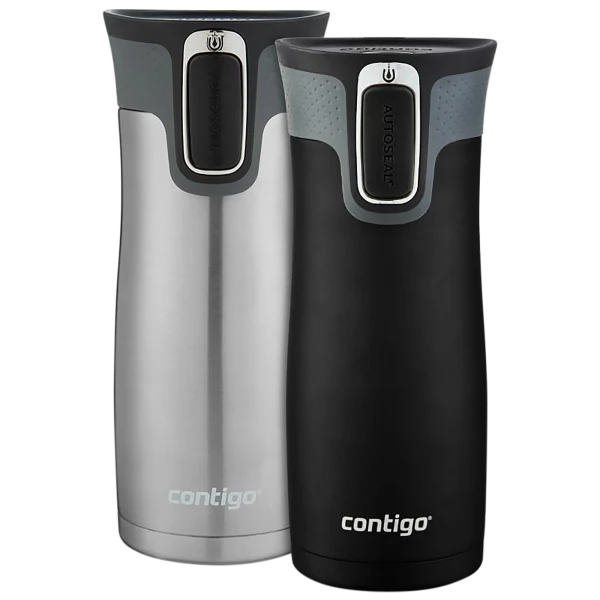 2-Pack: Contigo 16oz West Loop Stainless Steel Vacuum Insulated Travel Mugs