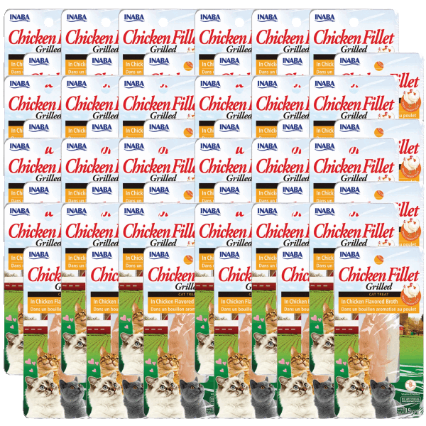 48-Pack: INABA Hand-Cut Grilled Fillet Cat Treats