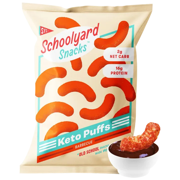 36-Pack: Schoolyard Snacks Low Carb Keto BBQ Puffs