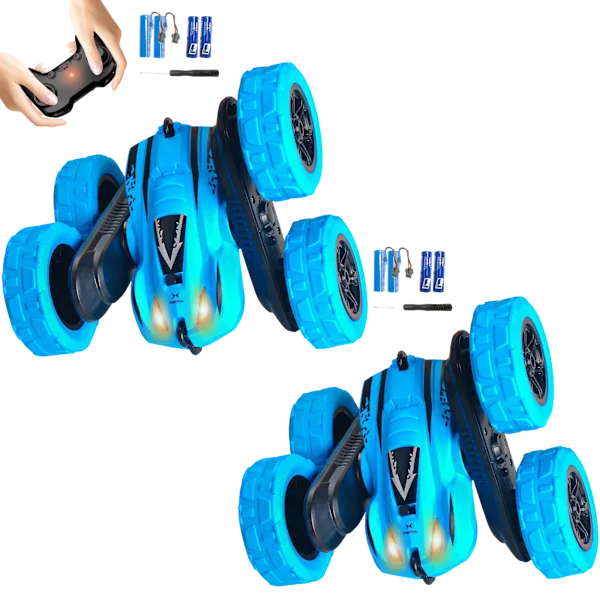 2-Pack: RacingFun Double-Sided RC Stunt Car