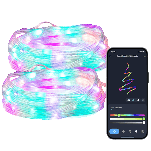 2-Pack: Geeni Smart Indoor Color Strip & String Lighting