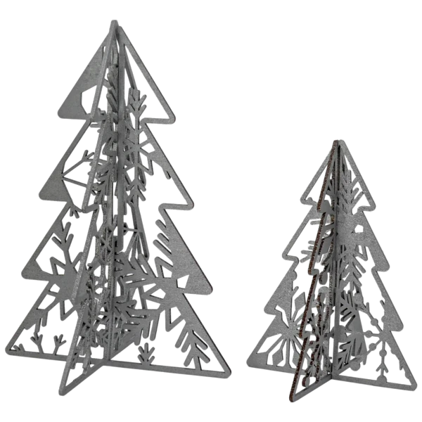 2-Pack: National Tree Company Silver Wood Free-Standing Trees (7" & 10")