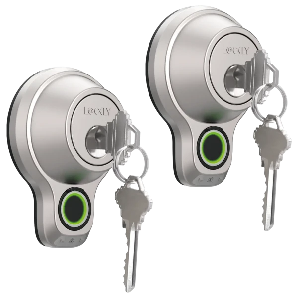 2-Pack: Lockly Flex Touch Bluetooth Deadbolt Lock with Biometric 3D Fingerprint
