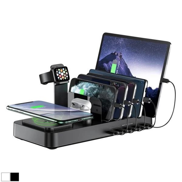 8-in-1 Wireless Charging Station with 5 USB Ports