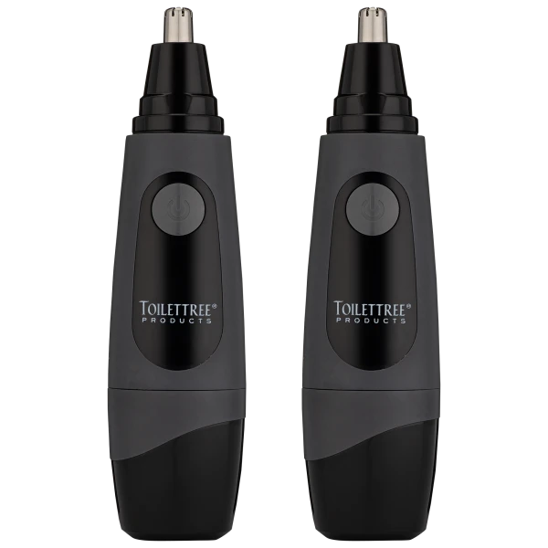 2-Pack: ToiletTree Products Grey Nose Trimmers with LED Light