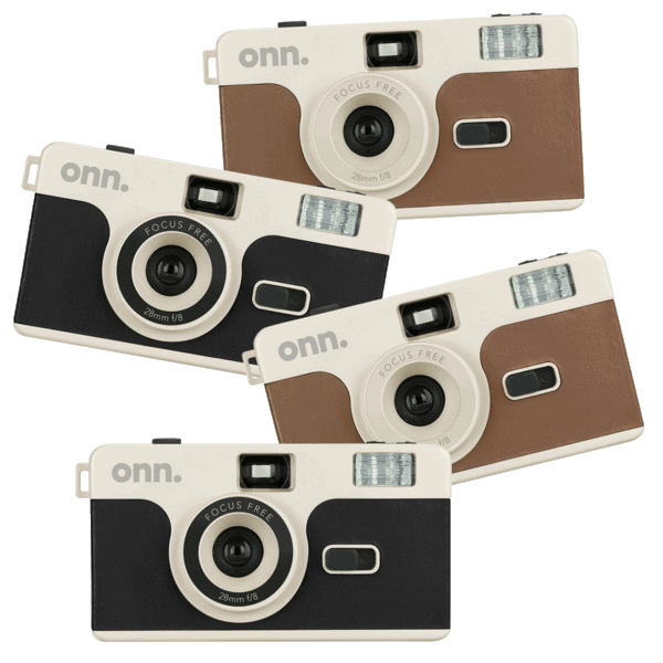 4-Pack: Onn Reusable 35mm Cameras with Preloaded Film
