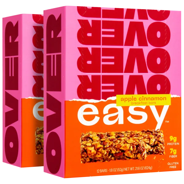 24-Pack: Over Easy Soft & Chewy Apple Cinnamon Granola Breakfast Bars