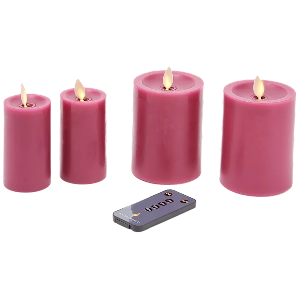 4-Pack: Luminara Flameless Pillar & Votive Sets