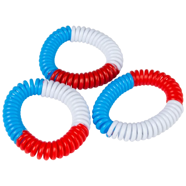 8-Pack: Red, White & Blue Mosquito Repellent Bands (24 Bracelets Total)