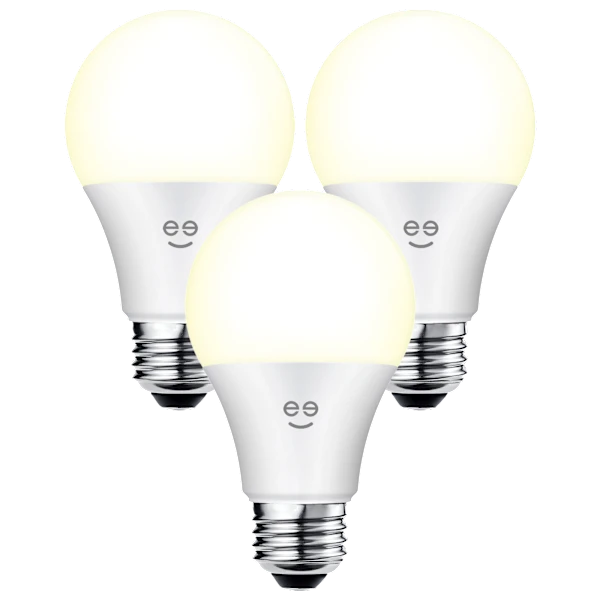 3-Pack: Geeni LUX 800 Smart Wi-Fi LED A19 Lightbulbs