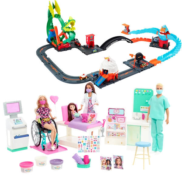 Your-Choice: Hot Wheels or Barbie Bundle Playsets