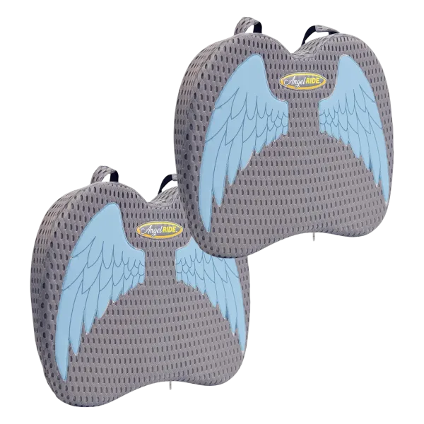 2-Pack: Angel Ride Car Seat Cushion Extra Comfy Blue Wing Edition