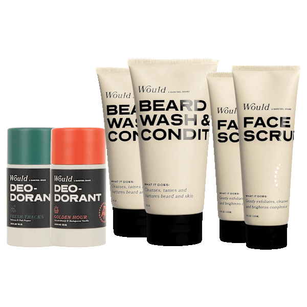 6-Pack: Would Deodorant, Face Scrub & Beard Wash Bundle